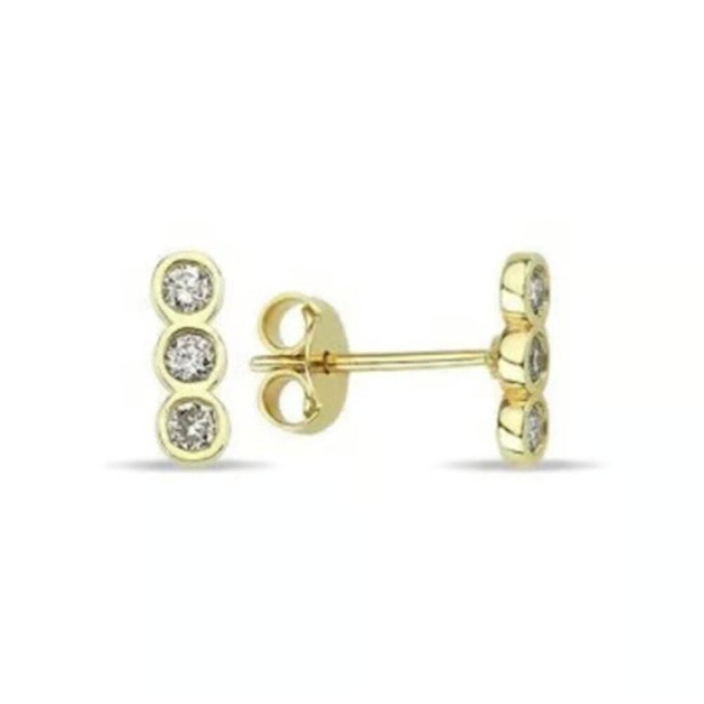 Loverly Crystal Bar Earrings SILVER